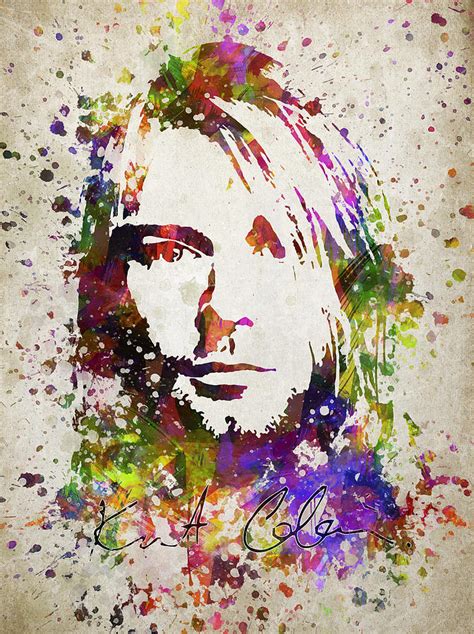 A montage of kurt cobain's beautifully twisted artwork. Kurt Cobain in Color Digital Art by Aged Pixel