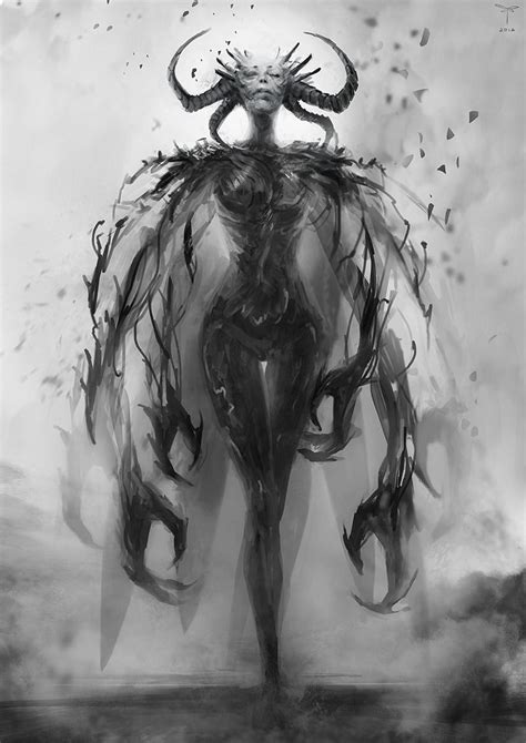 Ilustraciones De Personajes Femeninos Fantasía Dark Demon Art