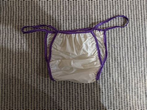 Adult Waterproof White Plastic Panties Purple 29 46large Etsy