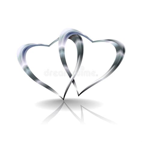 Two Hearts Joined Together Stock Illustrations 418 Two Hearts Joined