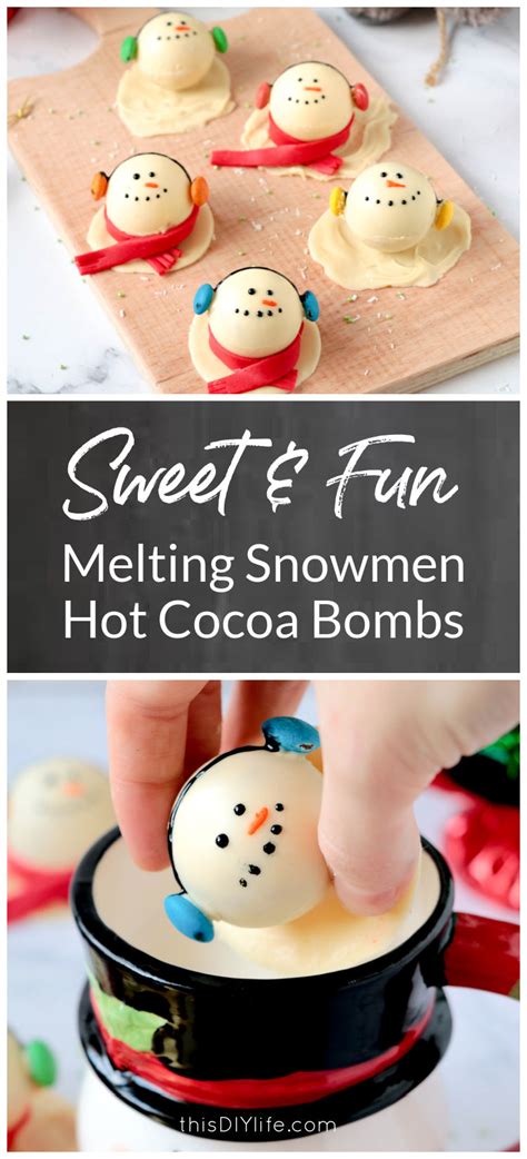 Sweet And Fun Melting Snowman Hot Chocolate Bomb Recipe This Diy Life