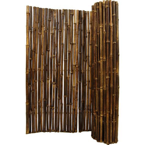 Backyard X Scapes Inc Black Rolled Bamboo Fencing Approx 1 In D X 6