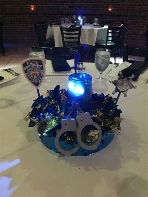See more ideas about retirement parties, police party, police. Image result for police siren table centerpiece | Police ...