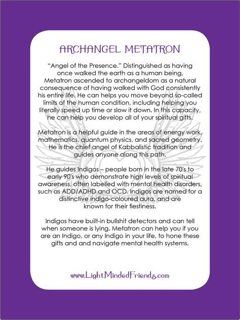 45 Archangel Metatron Ideas Archangel Metatron Archangels Angel Cards