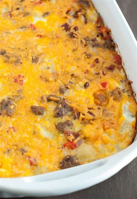 Bacon And Sausage Egg Bake Breakfast Casserole Cooking Classy