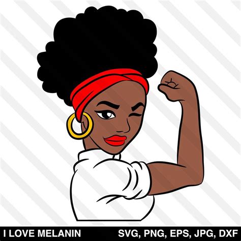 Dxf Strong Black Woman Svg Png African American Svg Black History Month
