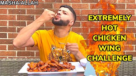 Extremely Hot Chicken Wing Challenge Youtube