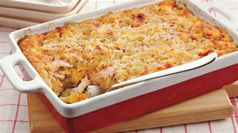 Casseroles are a dish in which you can see southern ingenuity at its best, and the eighties had no shortage of inventive ideas. Grandma's Chicken and Dressing recipe from Betty Crocker