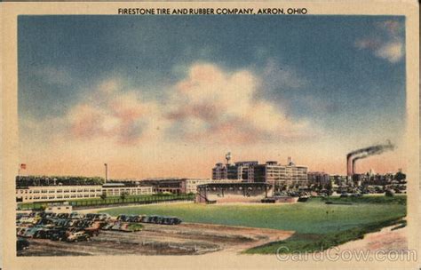 Firestone Tire And Rubber Company Akron Oh Postcard