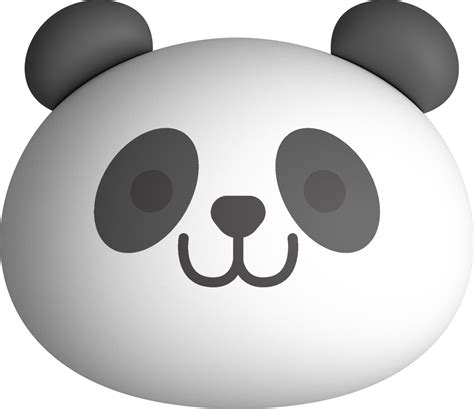 Panda Gezicht 3d Dier Gezicht Schattig Emojis Stickers Emoticons