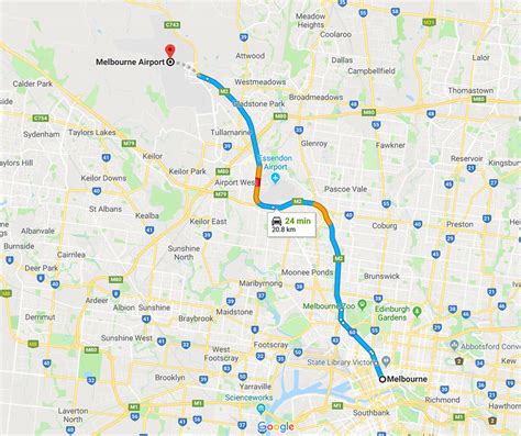 Melbourne Tullamarine Airport Map