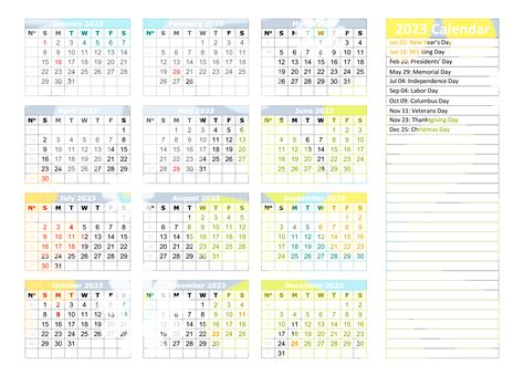 Year 2023 Calendar Png Png Mart