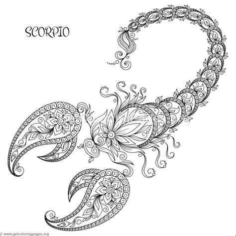 Coloring books for boys and girls of all ages. Zodiac Sign Scorpio Coloring Pages - GetColoringPages.org