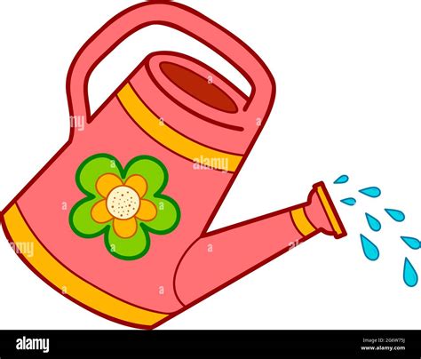 Cute Watering Can Cartoon Watering Can Clipart Vector Illustration Stock Vector Image And Art Alamy