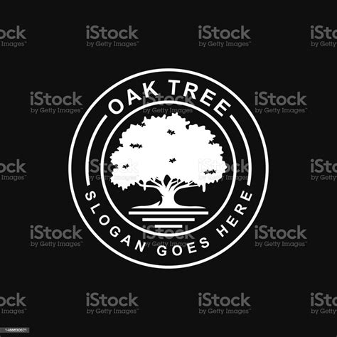 Oak Tree Symbol Design Vector Stock Illustration Download Image Now