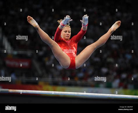 Usa S Shawn Johnson In Action On The A Symmetrical Bars In The Women S Individual All Round