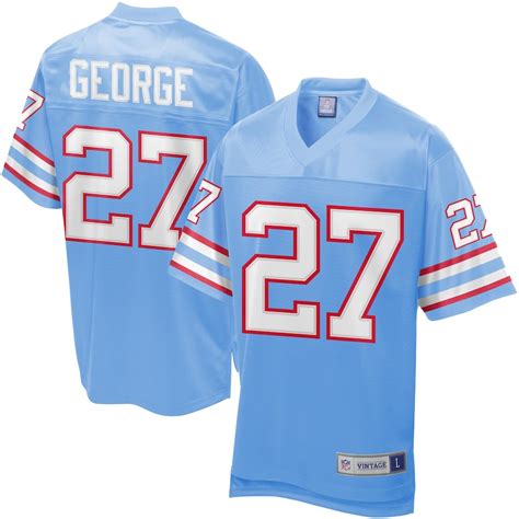 Eddie George Houston Oilers Nfl Pro Line Retired Player Jersey Light Blue