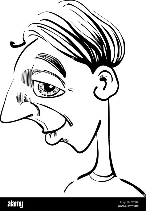 Caricature Illustration Of Funny Man Stock Photo Alamy