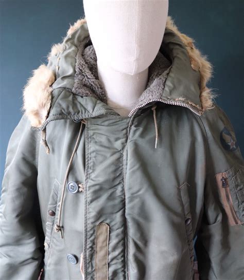 Vintage 1960s 60s Usaf Us Air Force N 3b N3b Khaki Green Snorkel Parka