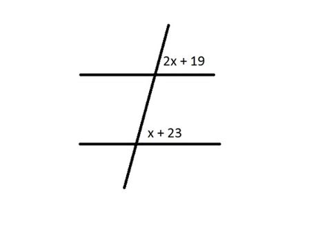 Finding Missing Angle Measures Parallel Lines Transversal