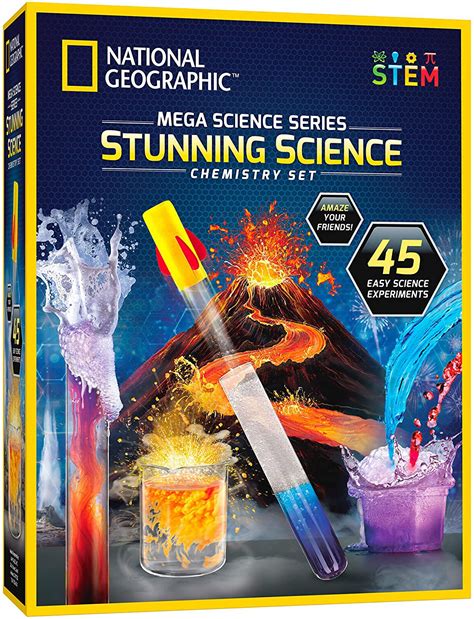 National Geographic Stunning Chemistry Set Mega Science Kit With Over 15 Easy Experiments
