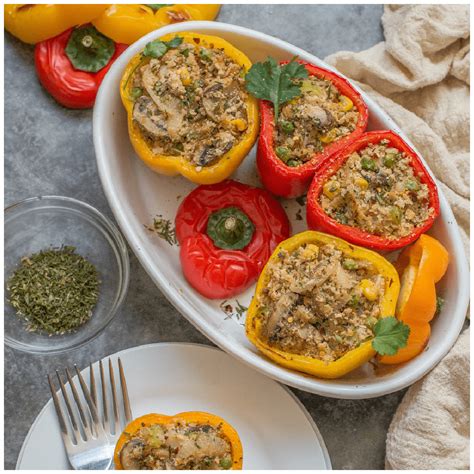 Cauliflower Rice Stuffed Peppers That Girl Cooks Healthy