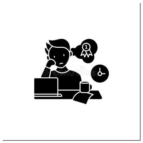 Procrastinator Dreamer Color Icon Stock Vector Illustration Of Worker