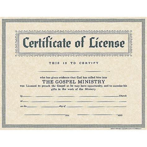 Ministry Free Printable Minister License Certificate 2023 Calendar