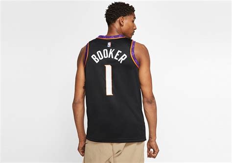 The suns show some love to the valley with their city edition gear. NIKE NBA PHOENIX SUNS DEVIN BOOKER CITY EDITION SWINGMAN JERSEY BLACK