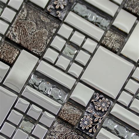 Crystal Glass Mosaics Tile Mosaic Kitchen Backsplash Wall Designs Gcbq01 Porcelain Flower Mosaic