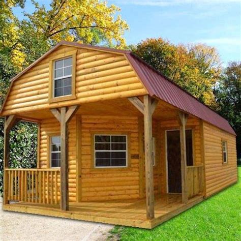 Derksen Deluxe Lofted Barn Log Cabin Lofted Barn Cabin Tiny House