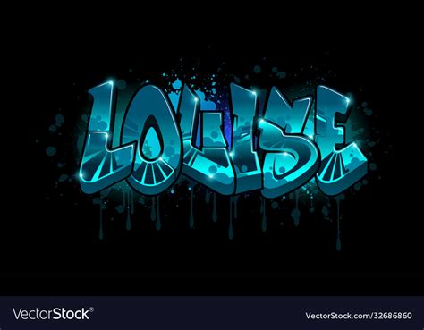 Louise Graffiti Name Design Royalty Free Vector Image