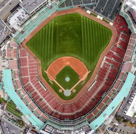 Top Down Major League Baseball Stadiums Fenway Park Boston Red Sox