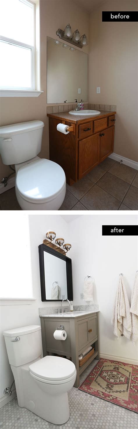 Our Budget Friendly Guest Bathroom Remodel At Home In Love