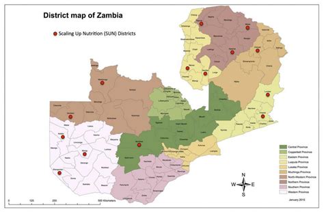 Zambia Districts Map Map Zambia Districts