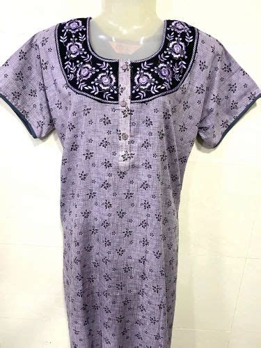 Cotton Nighty With Embroidery At Rs 210piece Ladies Cotton Nighty In Ulhasnagar Id 26054239933