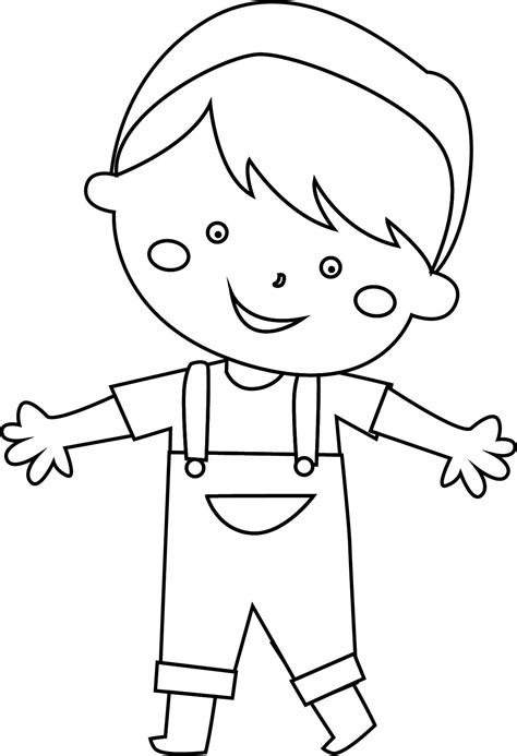 ️little Boy Coloring Pages Free Download