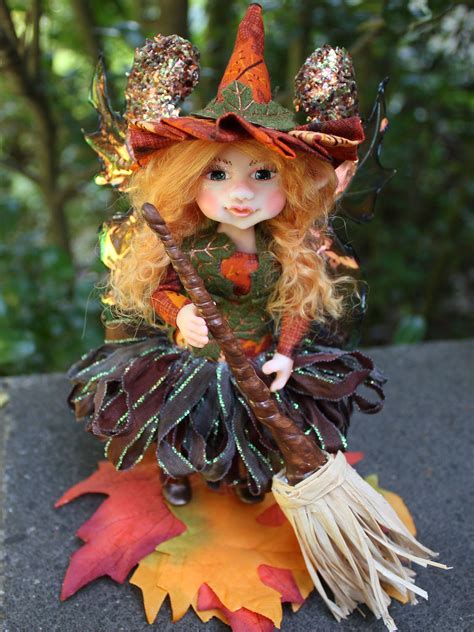 Cute Witch Fairy Witch Ooak Autumn Decor Cute Fall Fairy Etsy