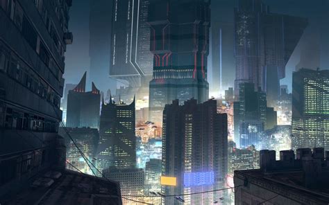 Futuristic City Cityscape Cyberpunk Art