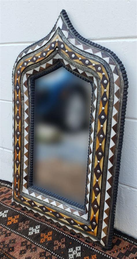 Moroccan Camel Bone Mirror Md26sm Arched For Sale At 1stdibs