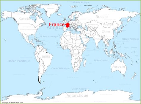 France Sur La Carte Du Monde