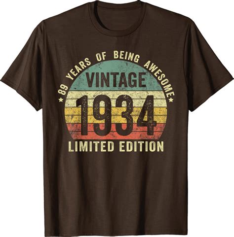 89th birthday 89 year old vintage 1934 limited edition t shirt