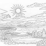 Coloring Colouring Sunrise Okanagan Books Illustrated Joy Wine sketch template