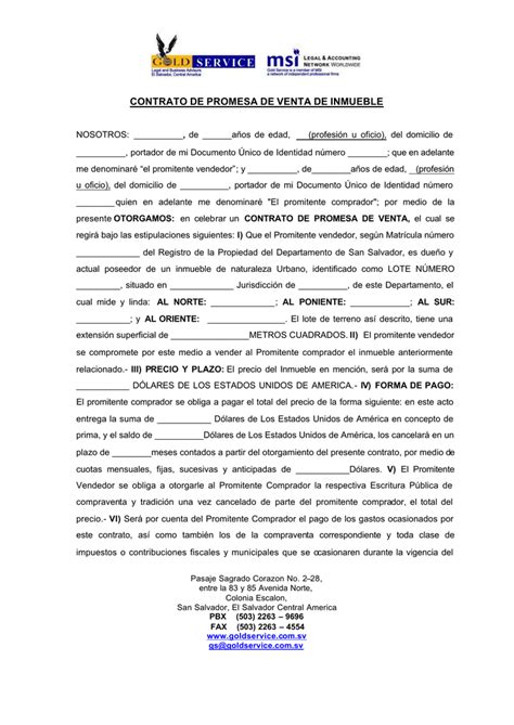 Contrato De Promesa De Compraventa Inmueble Formato Legalario Promesa Contrato Formato De