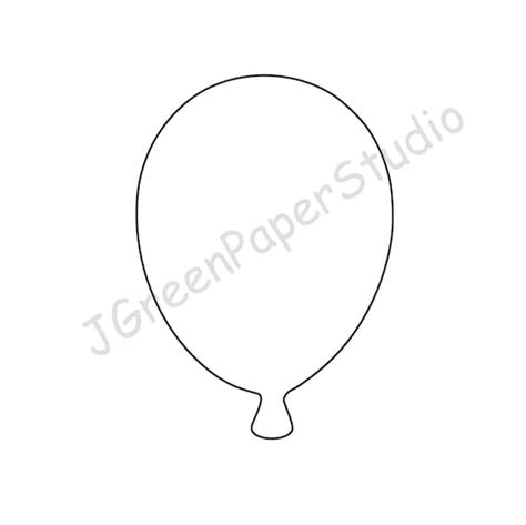 Printable Balloon Template Pdf Digital Download Balloon Kids Etsy