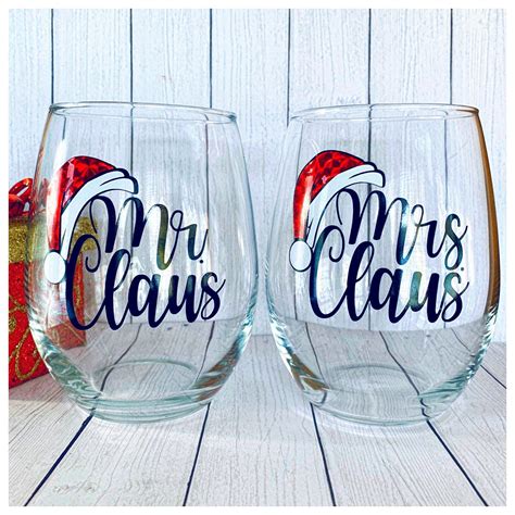 Christmas Themed Wine Glasses