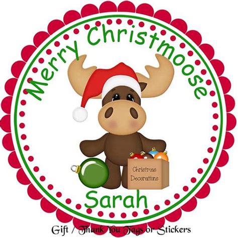 It's happened to the best of us! Christmas Moose Ornament - Personalized Stickers, Party ...