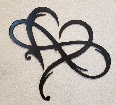 Custom And Personalized Infinity Heart Metal Wall Art Metal Etsy In