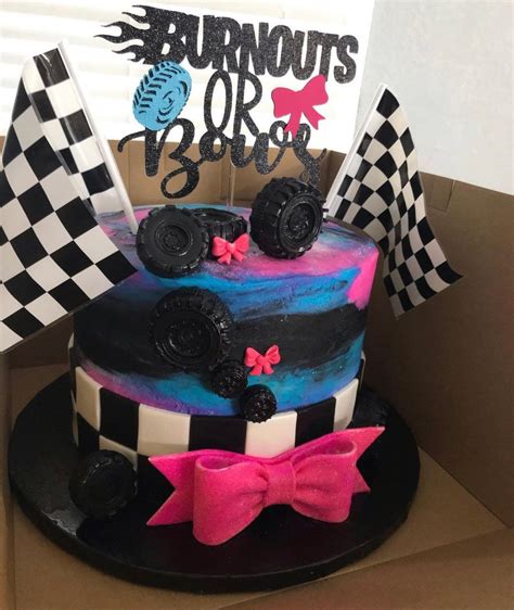 Burnouts Or Bows Gender Reveal Topper Etsy Canada In 2022 Bow Gender Reveal Bow Cakes