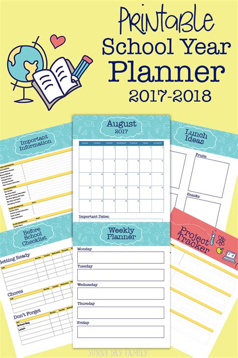 Get Ready For The School Year With This Printable School Planner